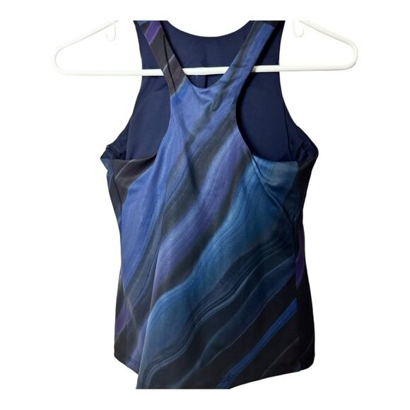 Athleta Women's Sporty Athletic Racerback Lightning Print Support Top Sz XS - Picture 2 of 16